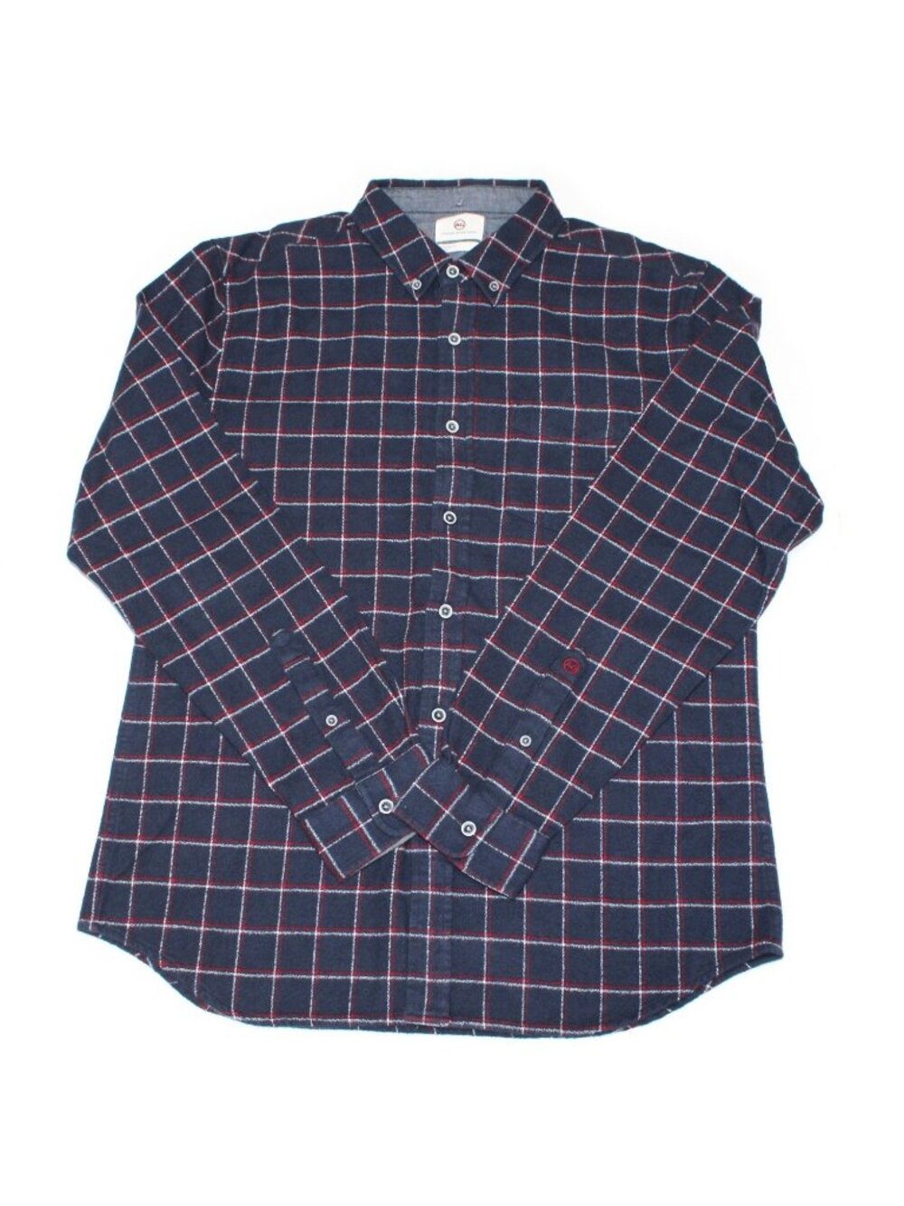 AG Adriano Goldschmied Shirt Mens Blue Red Standard Fit Button Down Medium
